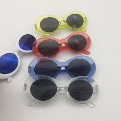 ItGirl Shop 90s Fashion Alien Transparent Plastic Frame Round Cobain Style Sunglasses