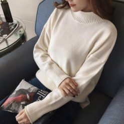 ItGirl Shop ???? Valentines Day Basic Solid Colors O-Neck Knitted Pullover Sweater