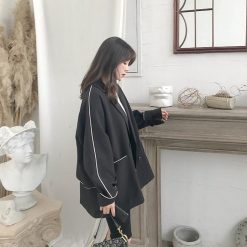 ItGirl Shop Aesthetic Clothing Black Beige Korean Aesthetic Elegant Casual Loose Jacket