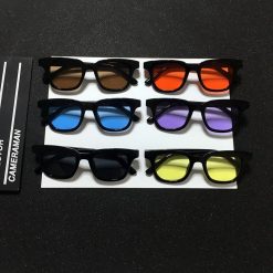 ItGirl Shop Black Plastic Frame Colorful Square Sunglasses 80s Fashion