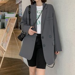 ItGirl Shop Aesthetic Clothing Casual Loose Korean Aesthetic Blazer Jacket