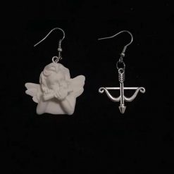 ItGirl Shop Cupid Metallic Bow Arrow Hook Earrings