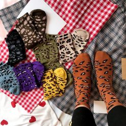 ItGirl Shop Cute Colorful Leopard Animal Print Socks NEW