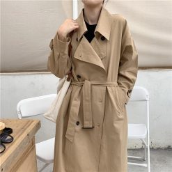 ItGirl Shop NEW Elegant Vintage Double Breasted Long Trench Coat