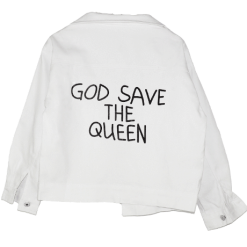 ItGirl Shop Outwear God Save The Queen Denim Jacket