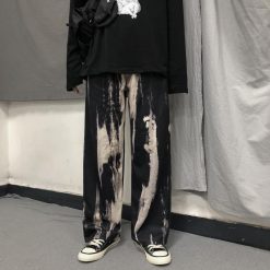 ItGirl Shop Indie Clothes Grunge Tie Dye Pattern Straight Oversized Pants