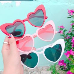 ItGirl Shop High Angle Corner Heart Shaped Colorful Sunglasses Vintage Clothing