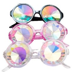 ItGirl Shop Kaleidoscope Hologram Round Glasses