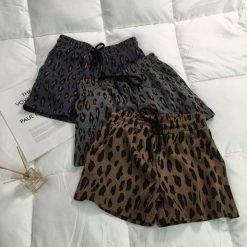 ItGirl Shop Leopard Animal Print Elastic Waist Comfy Shorts 90s Fashion