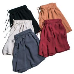 ItGirl Shop NEW Light Elastic Waist Summer Colors Shorts