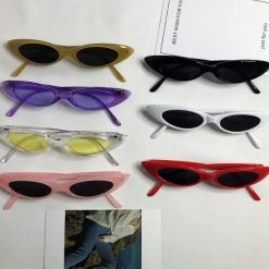 ItGirl Shop 80s Fashion Narrow Colorful Alien Thin Vintage Sci-Fi Sunglasses