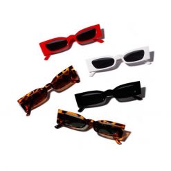 ItGirl Shop 90s Fashion Narrow Rectangular Sharp Colorful Retro Plastic Sunglasses