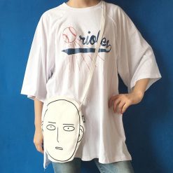 ItGirl Shop One Punch Man Anime Head Canvas Shoulder Bag Anime Clothing