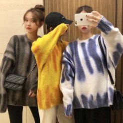 ItGirl Shop Oversize Soft Fleece Retro Washed Sweater 90s Fashion