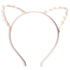 ItGirl Shop Beauty Pearls Cat Ears Headband