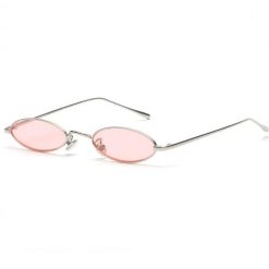 ItGirl Shop Indie Clothes Retro Thin Round Oval Vintage Trendy Metallic Frame Sunglasses
