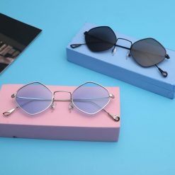 ItGirl Shop NEW Rhombus Trendy Metallic Frame Colorful Sunglasses