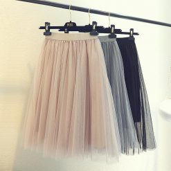 ItGirl Shop Soft Light Long Gauze Elastic Elegant Skirt Soft Girl Aesthetic