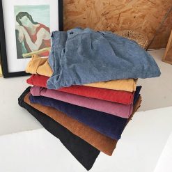ItGirl Shop NEW Solid Colors Vintage Straight Corduroy Loose Pants