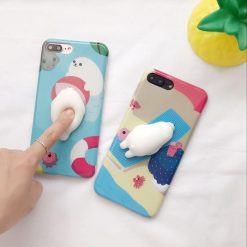 ItGirl Shop Squishy Rubber Bear And Seal Iphone Case NEW