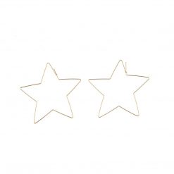 ItGirl Shop Stars Hearts Thin Metallic Frame Silver Gold Earrings ???? Valentines Day