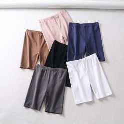 ItGirl Shop Stretchy Slim High Waist Sports Solid Colors Shorts
