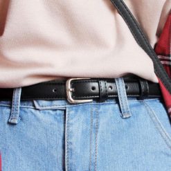 ItGirl Shop Thin Leather Basic Vintage Belt Vintage Clothing
