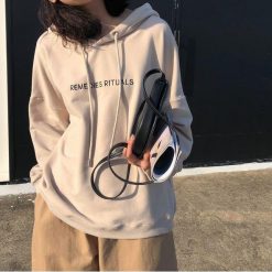 ItGirl Shop NEW Thin Remedies Rituals Letters Oversized Hoodie