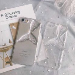 ItGirl Shop NEW Transparent Glitter Mermaid Tail Iphone Cover Case