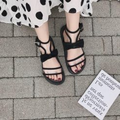 ItGirl Shop Transparent Straps Black Bow Summer Sandals