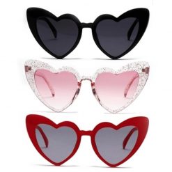 ItGirl Shop ???? Valentines Day Trendy Glitter Heart Shape Frameless Sunglasses