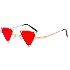 ItGirl Shop Triangle Futuristic Metallic Frame Sunglasses NEW