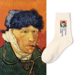 ItGirl Shop Van Gogh Mona Lisa Art Drawing Socks Artsy Outfit